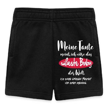 Baby Beste Süss Niedlich Welt Tante - Baby Shorts - Schwarz - Vorne