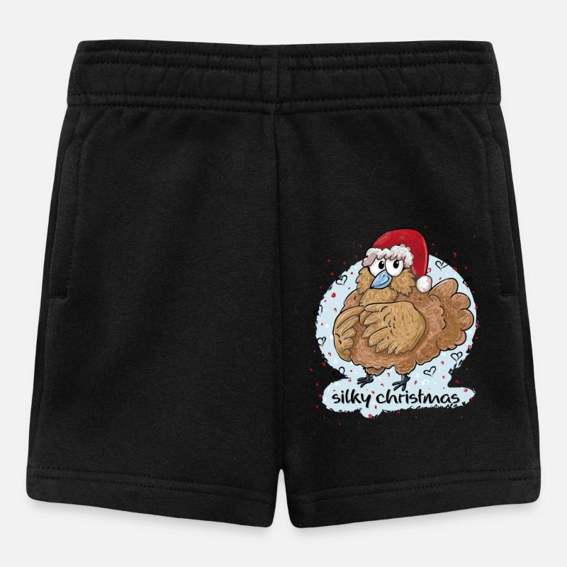 Silky Christmas - Baby Shorts - black