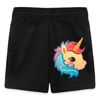 Licorne mignonne | Conception de licorne | Illustration - Short Bébé - noir - Devant