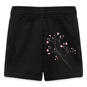 delicate pink blossoms, ornamental plant, baby's breath - Baby Shorts - black - Front
