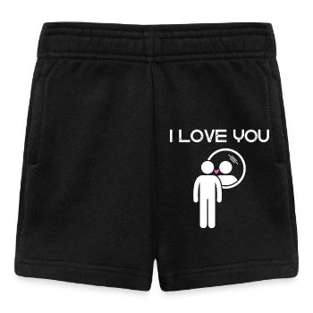 Ich liebe dich - I Love you - Baby Shorts - Schwarz - Vorne