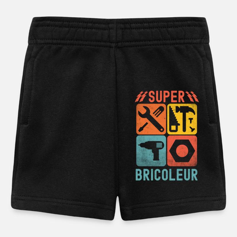 Super bricoleur - Short Bébé - noir