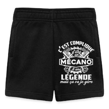 mécanicien mécano légendaire 1 - Short Bébé - noir - Devant