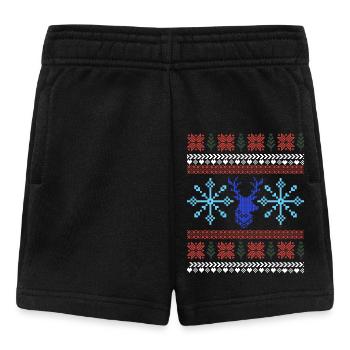 Pixel Weihnachtsmuster - Baby Shorts - Schwarz - Vorne