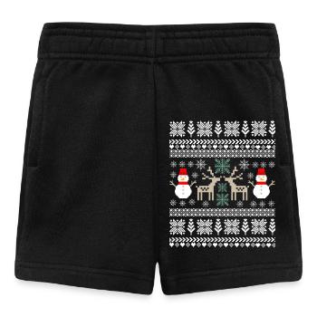 Rétro Noël Pixel - Short Bébé - noir - Devant