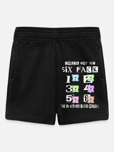 Teddy Kuschel Six Pack - Baby Shorts - Schwarz