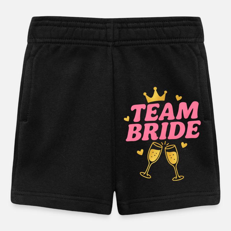 Team Bride - Baby Shorts - black