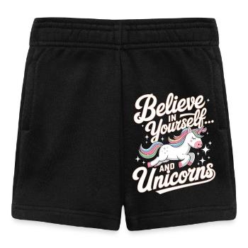 Inspirational Unicorn and Confidence Design - Baby Shorts - black - Front