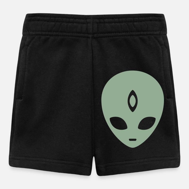 Alien Third Eye Minimalist - Baby Shorts - black