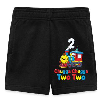 Two Two Train 2. Geburtstag vor 2 Jahren - Baby Shorts - Schwarz - Vorne