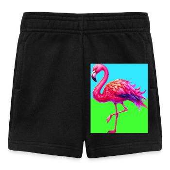 Flamant - Short Bébé - noir - Devant