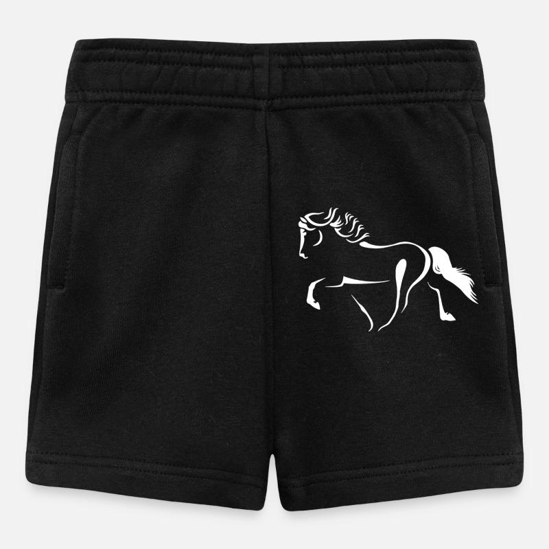 Chevaux de course Silhouette Töltender Tölter - Short Bébé - noir
