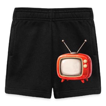 Retro TV Illustration - Baby Shorts - black - Front