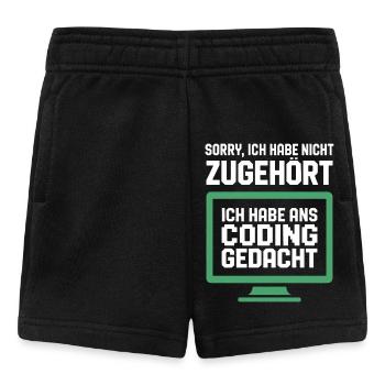Coding Gedanke am Bildschirm - Baby Shorts - Schwarz - Vorne