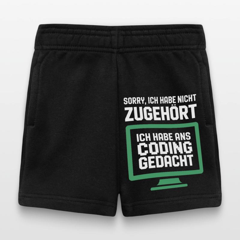 Pensée de codage à l’écran Short Bébé