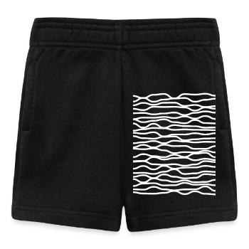 Zebra Wave Stripe Pattern - Baby Shorts - black - Front