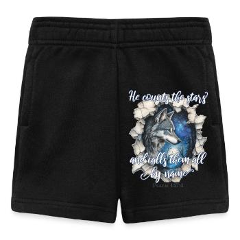 Wolf Christian Quote - Baby Shorts - black - Front