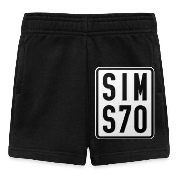 Simson S70 Moped Kennzeichen - Baby Shorts - Schwarz - Vorne