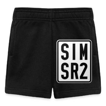 Simson SR2 Moped Kennzeichen - Baby Shorts - Schwarz - Vorne