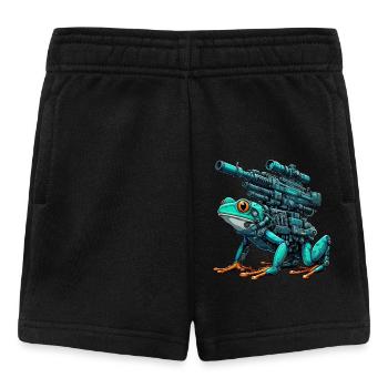 Grenouille Robot Mech Cyborg Future - Short Bébé - noir - Devant