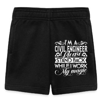 I Am a Civil Engineer Please Stand Back - Baby Shorts - black - Front