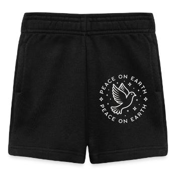 Friede auf Erden, Taube des Friedens - Baby Shorts - Schwarz - Vorne