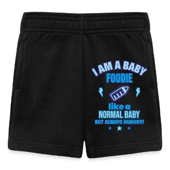 Baby Feinschmecker Geburt Geschenk Lustig - Baby Shorts - Schwarz - Vorne