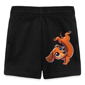Süßer Dackel im Handstand Turnen Comic - Baby Shorts - Schwarz - Vorne