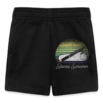 Poésie Slam Stanza Sorcier Slam Poésie - Short Bébé - noir - Devant