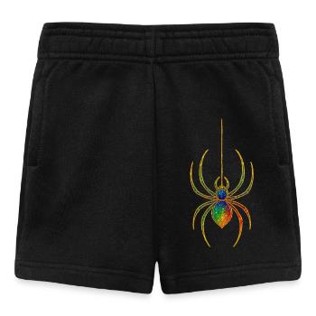 Spider Kaleidoscope Golden Shine - Baby Shorts - black - Front