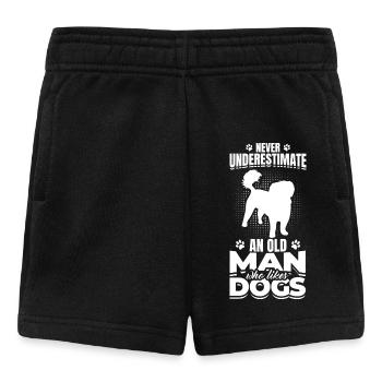 Unterschätze nie alte Hundebesitzer - Baby Shorts - Schwarz - Vorne