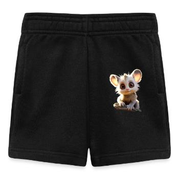 Galago Buschbaby Affen Galagos Affe Süßer Galago - Baby Shorts - Schwarz - Vorne