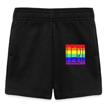 LGBT Regenbogen Regenbogenfahne Gay Pride - Baby Shorts - Schwarz - Vorne