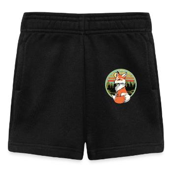 Rétro Vintage Renard Renards Naturel Années 80 90 - Short Bébé - noir - Devant