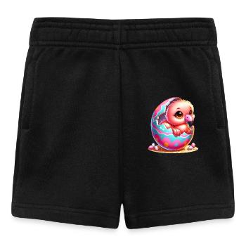 Un poussin mignon éclot de l’œuf de Pâques - Short Bébé - noir - Devant