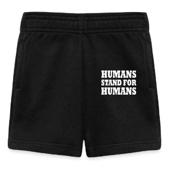 humans stand for humans - Baby Shorts - Schwarz - Vorne