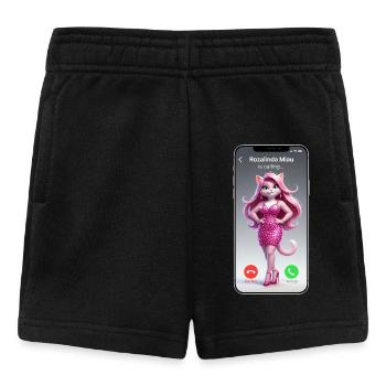 Pink Catgirl on Call - Baby Shorts - black - Front
