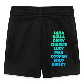 Colorful List of Dog Names Dog Design - Baby Shorts - black - Front