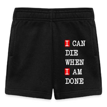 Mourir quand j’aurai fini – design sombre et statement - Short Bébé - noir - Devant