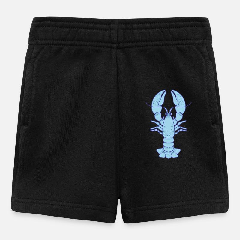 Homard Bleu Pop Art - Short Bébé - noir