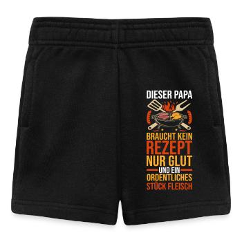 Barbecue, fête des pères, papa - Short Bébé - noir - Devant