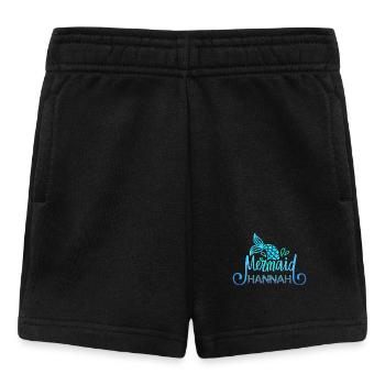 Name shirt Hannah with mermaid - Baby Shorts - black - Front