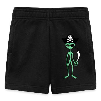 Alien Pirate Capitaine Casquette Drôle Alien - Short Bébé - noir - Devant