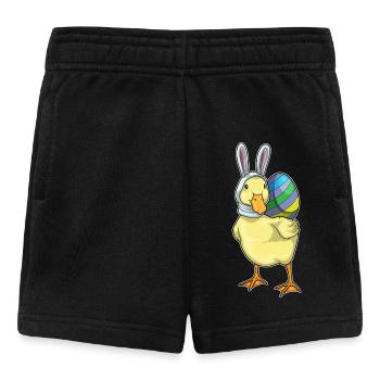 Oreilles de lapin de Pâques canard - Short Bébé - noir - Devant