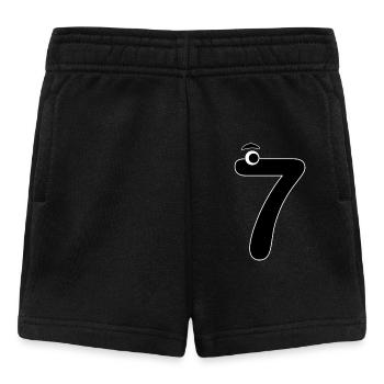 Numéro Sept 7 Enfants Anniversaire Apprendre les mathématiques - Short Bébé - noir - Devant