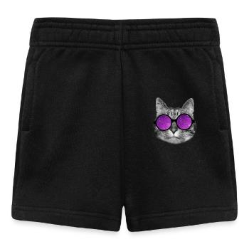 Weltraum-Kätzchen - Baby Shorts - Schwarz - Vorne