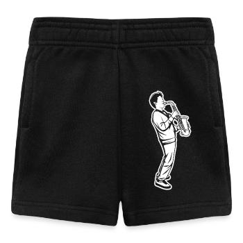 Saxophon Kind - Baby Shorts - Schwarz - Vorne