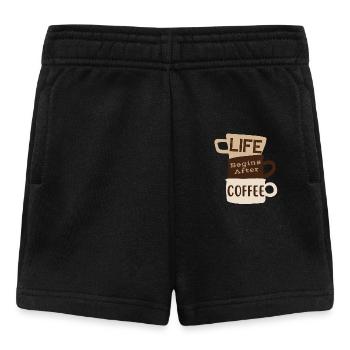 Drôle d’humour de barista La vie commence après le café - Short Bébé - noir - Devant