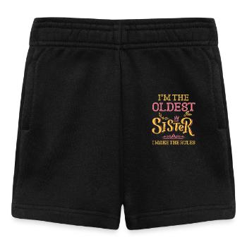 Je suis la sœur aînée que je fais les règles frères et sœurs - Short Bébé - noir - Devant