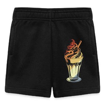 Eisbecher Retro Stil - Baby Shorts - Schwarz - Vorne